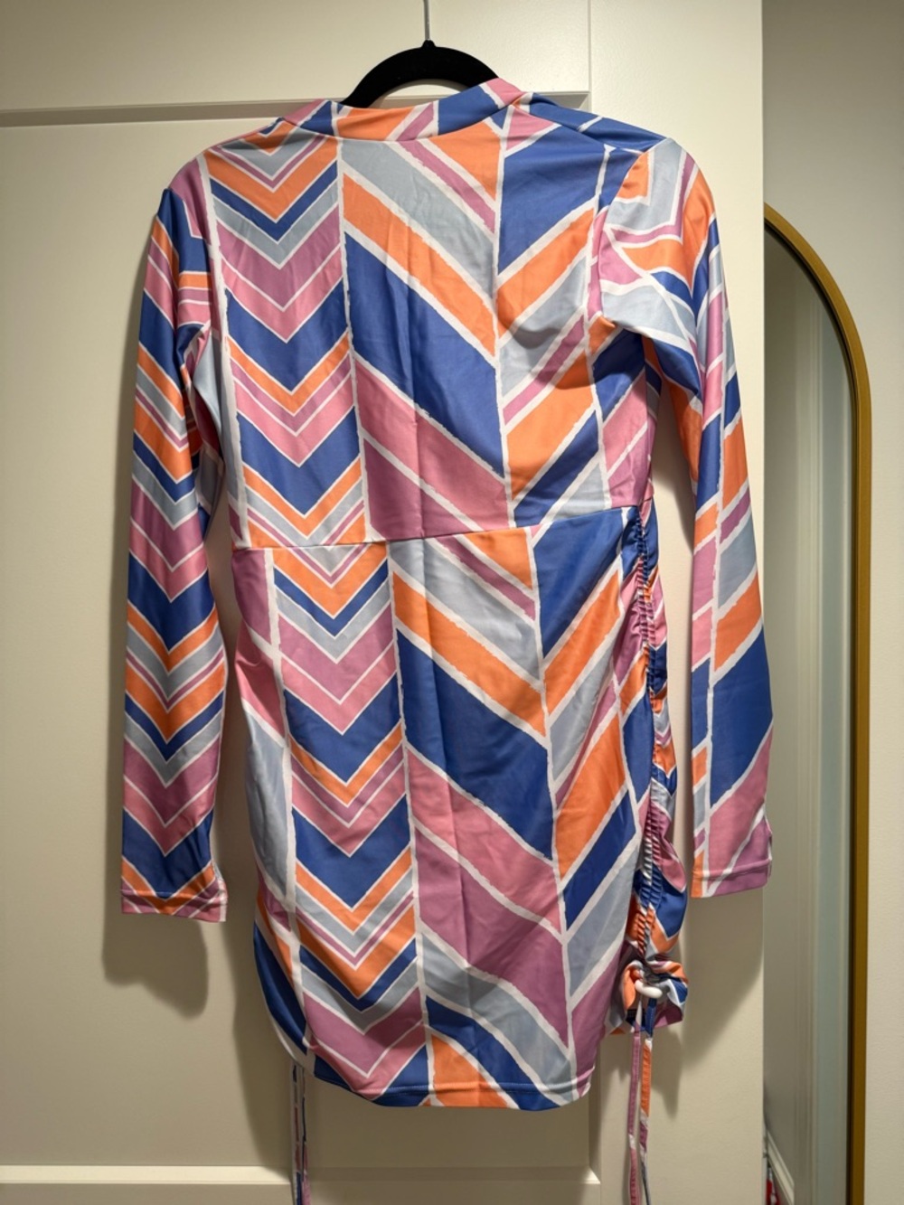 Women’s Pink Chevron Swim Coverup Tunic - Picture 2 of 5